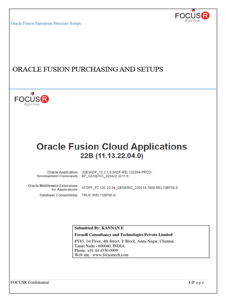 Oracle Fusion Purchasing Setup Guide | PDF | Procurement | Oracle ...