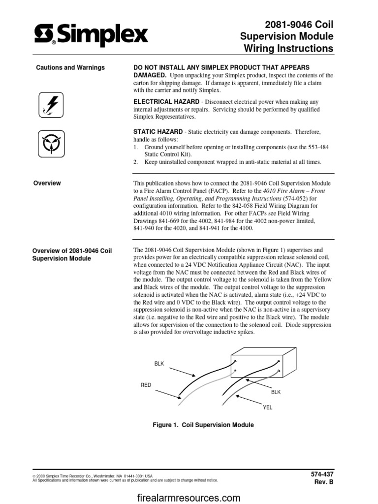 2081-9046 Coil Supervision Module Guide | PDF | Electromagnetism ...
