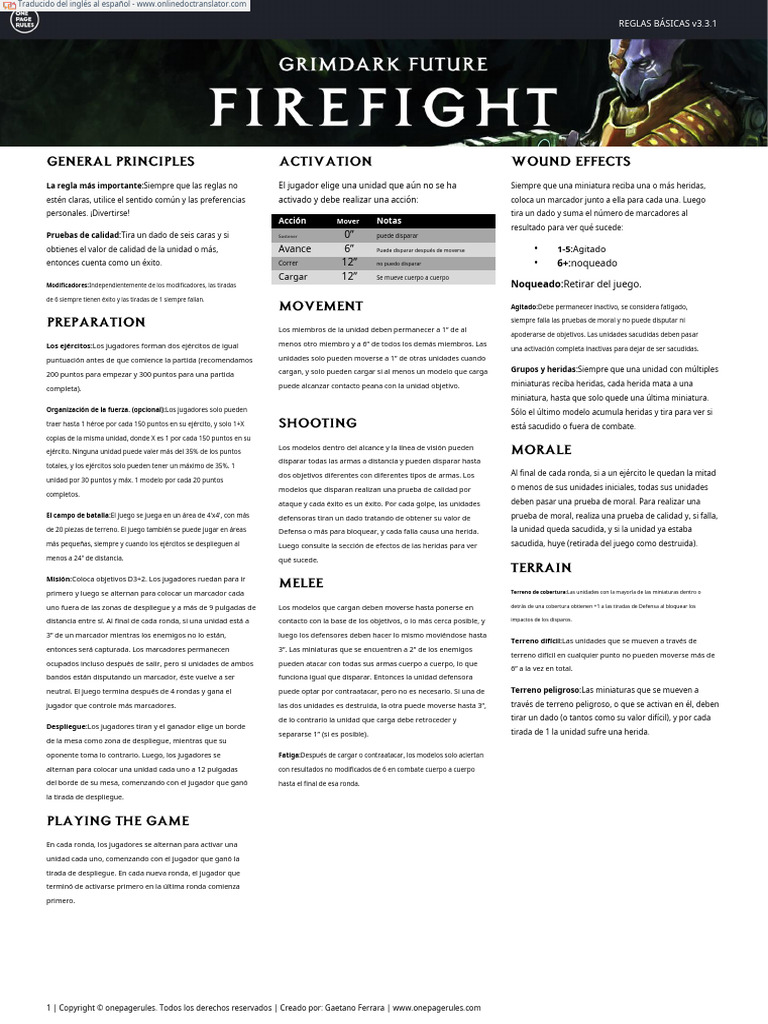 Firefight Español | PDF