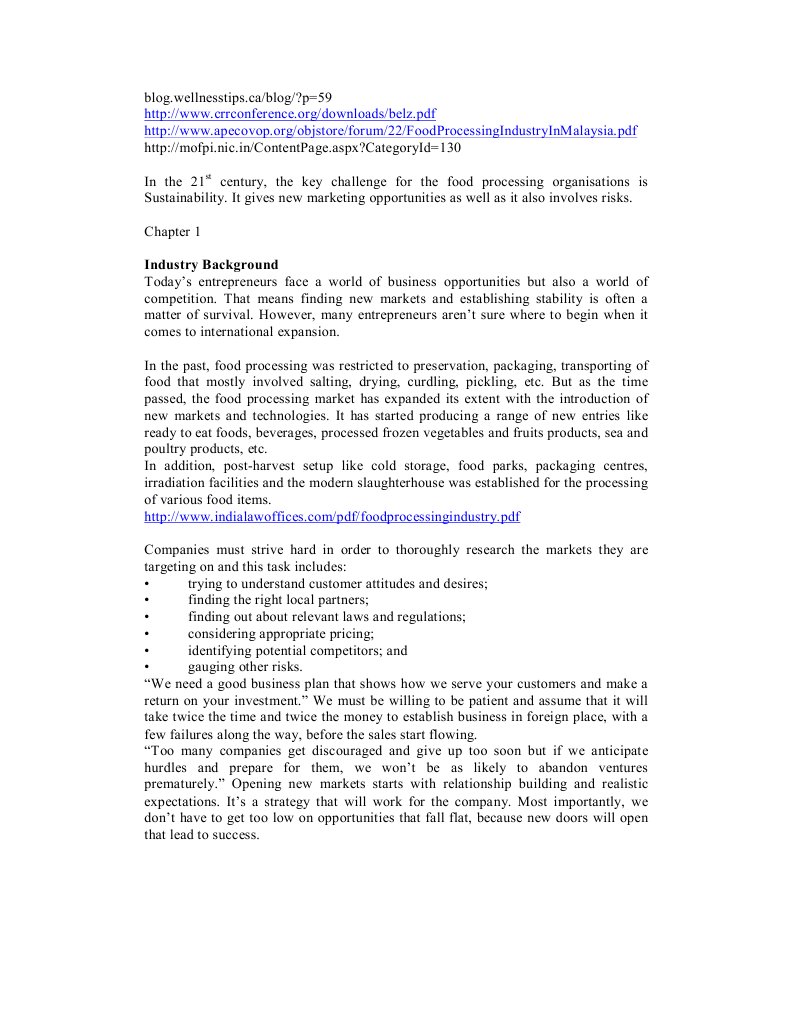 Packaged Food Case StudyAnalysis Strategic Management Business