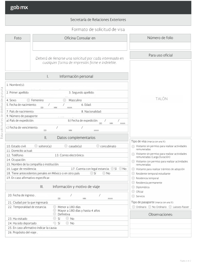 Formulario 1 | PDF