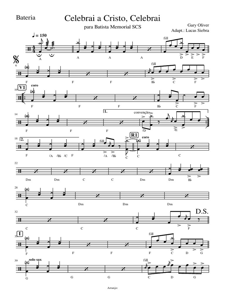 Celebrai A Cristo Celebrai-Bateria 2 | PDF