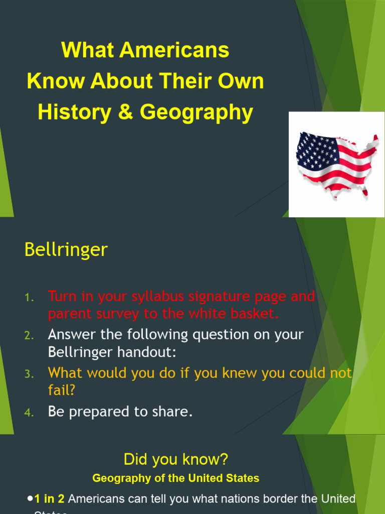 Americans' Knowledge of History & Geography | PDF | The United States