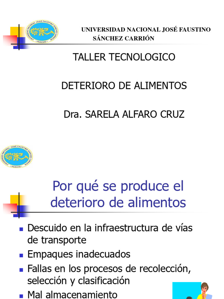Causas y Efectos del Deterioro de Alimentos | PDF | Alimentos | Agua