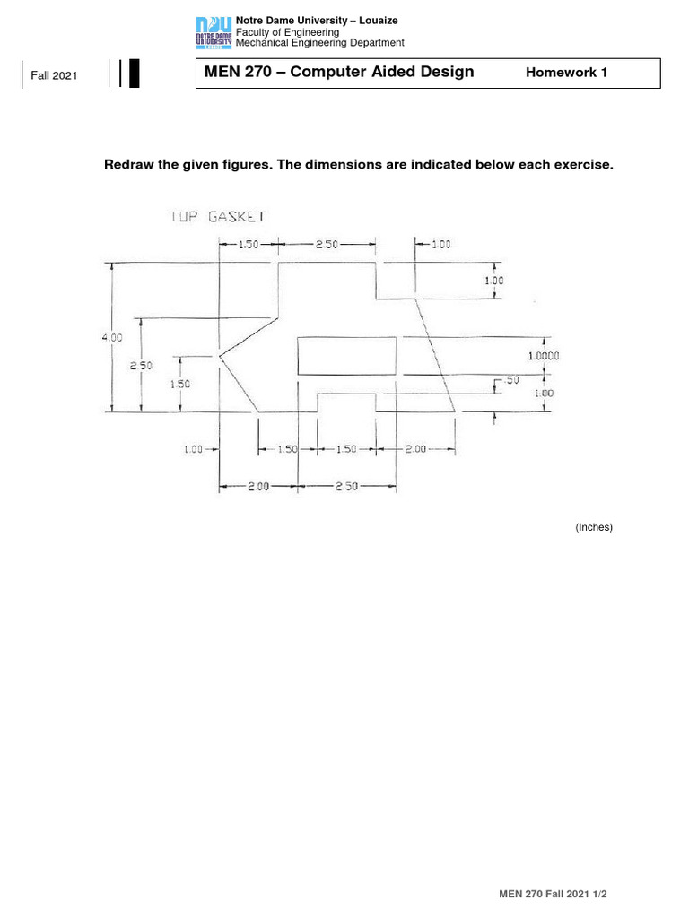 CAD Homework for Engineering Students | PDF