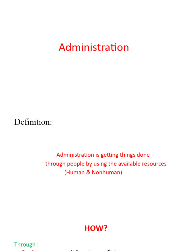 Understanding Administration and Management | PDF | Strategic Planning ...