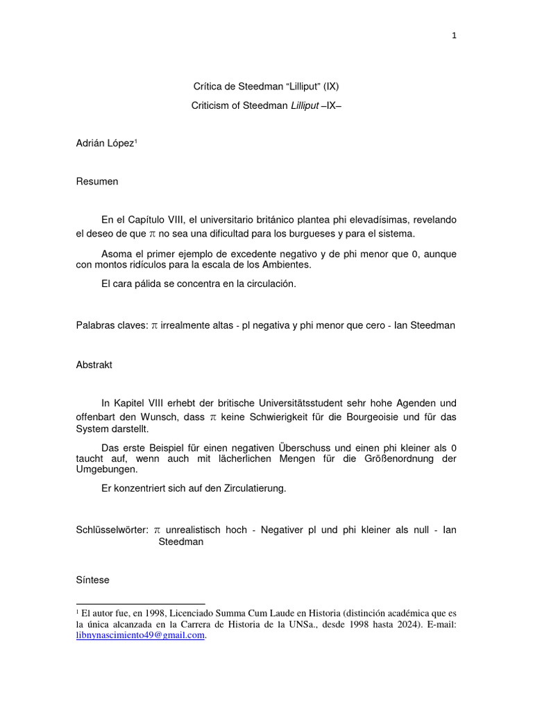 Crítica a Steedman sobre phi y π | PDF | marxismo | Friedrich Engels