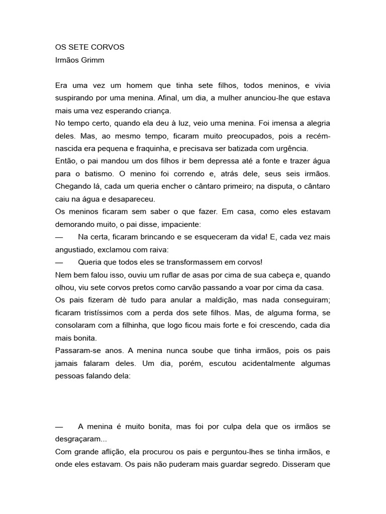 Os Sete Corvos | PDF