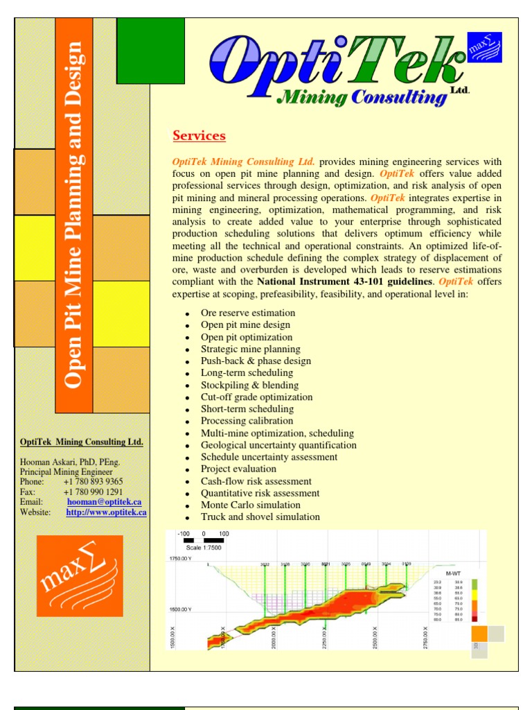 Open Pit Mine Planning Services | PDF | Mathematical Optimization | Mining