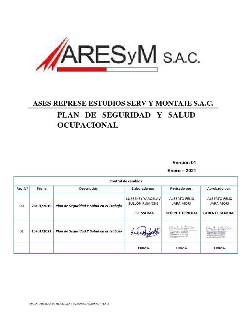 Plan de SST | PDF | Seguridad y salud ocupacional | Riesgo