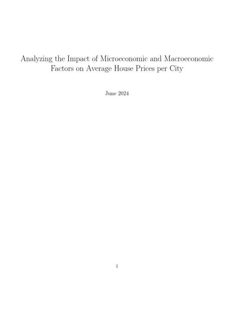 Analyzing The Impact of Microeconomic and Macroeconomic Factors On ...