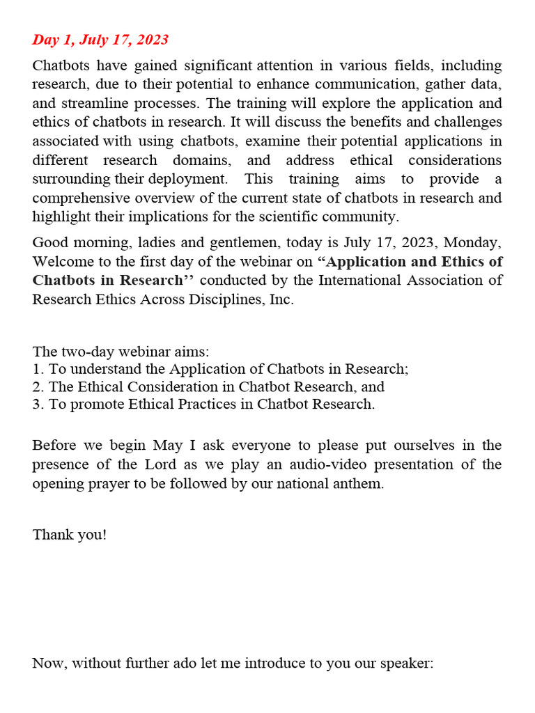 Script Day 1 and Day 2 | PDF | Science | Inquiry