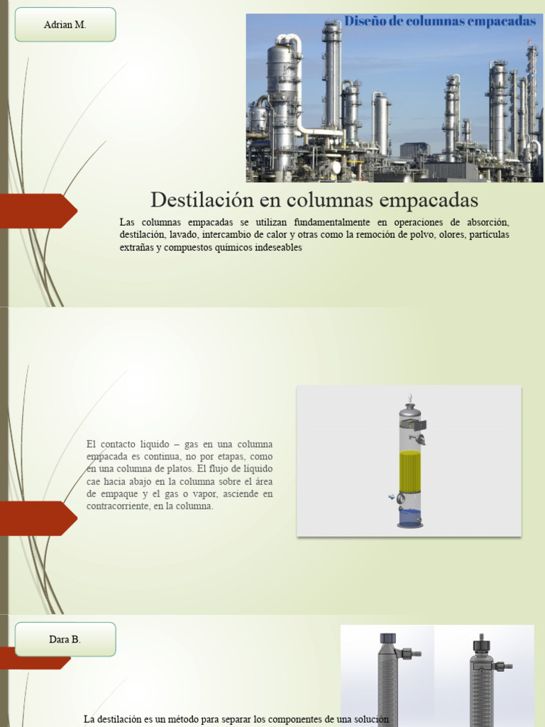 Destilación en Columnas Empacadas: Guía Completa | PDF | Destilación ...