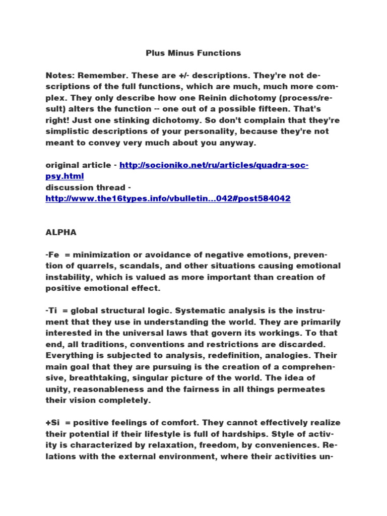 Plus Minus Functions | PDF