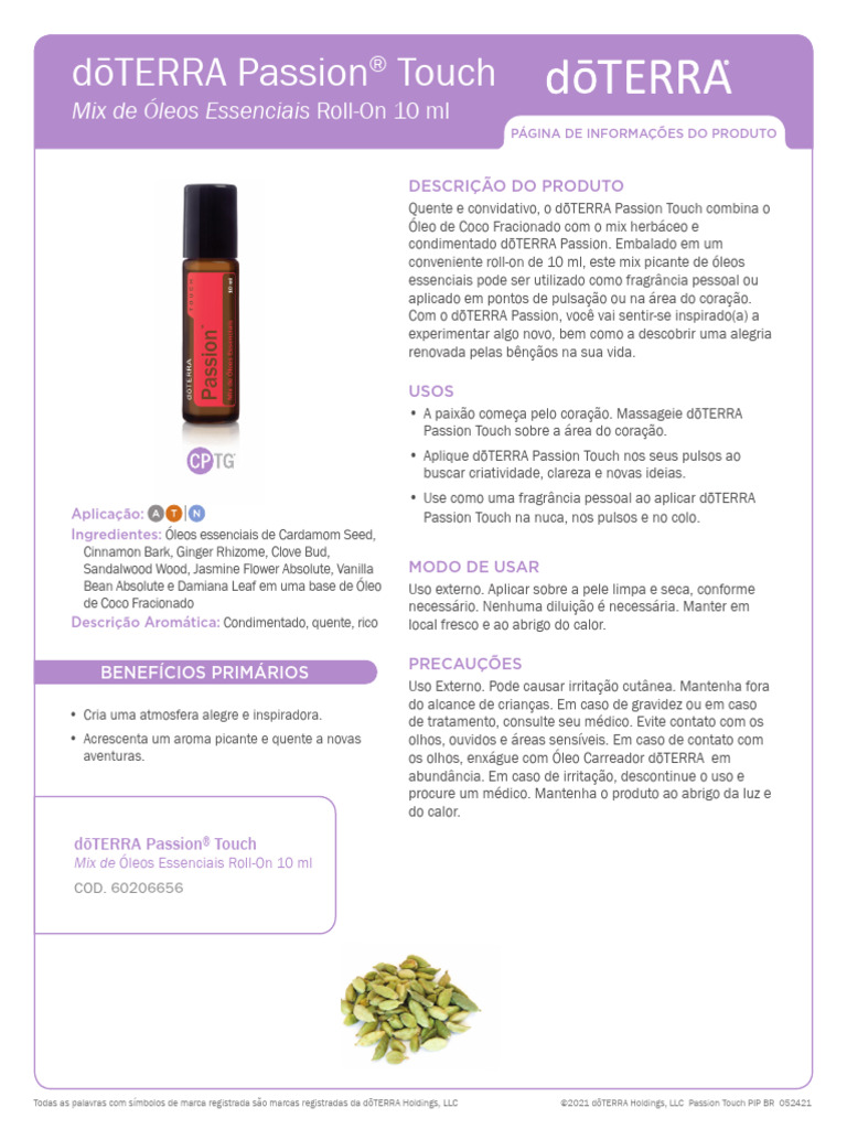Doterra Passion Touch Oil | PDF