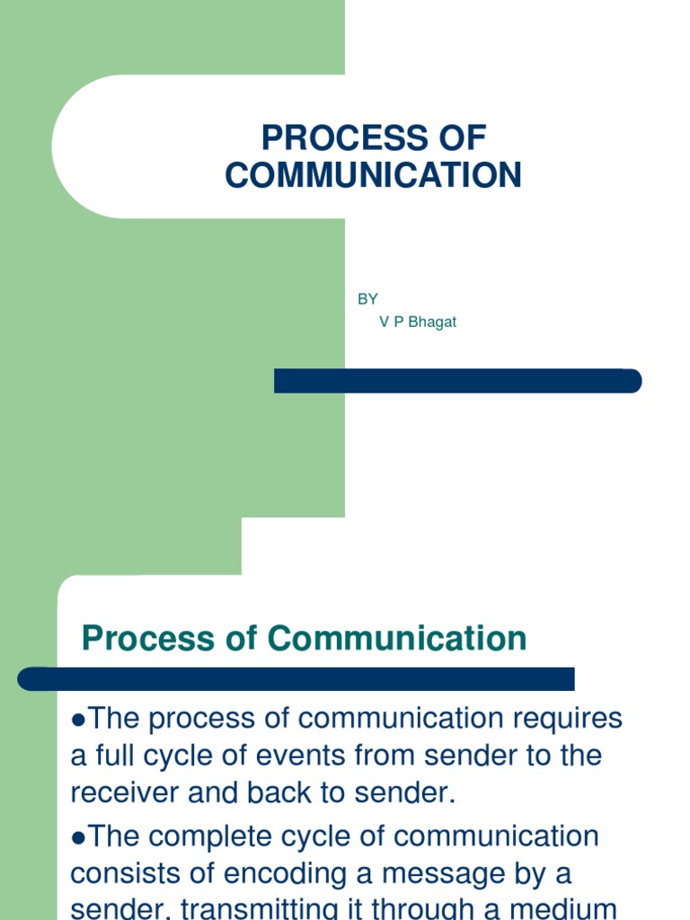 Process of Communication 4 | PDF | Nonverbal Communication | Action ...