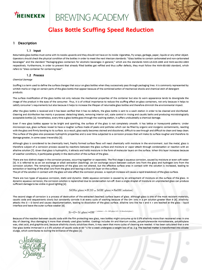 Glass Bottle Scuffing | PDF | Corrosion | Glasses
