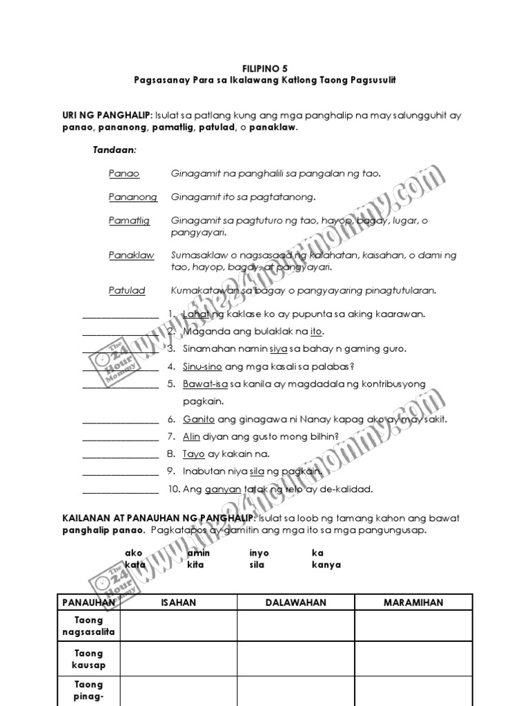 Lsm Grade 5 Filipino 2nd Trim Exam Sy 2011 2012