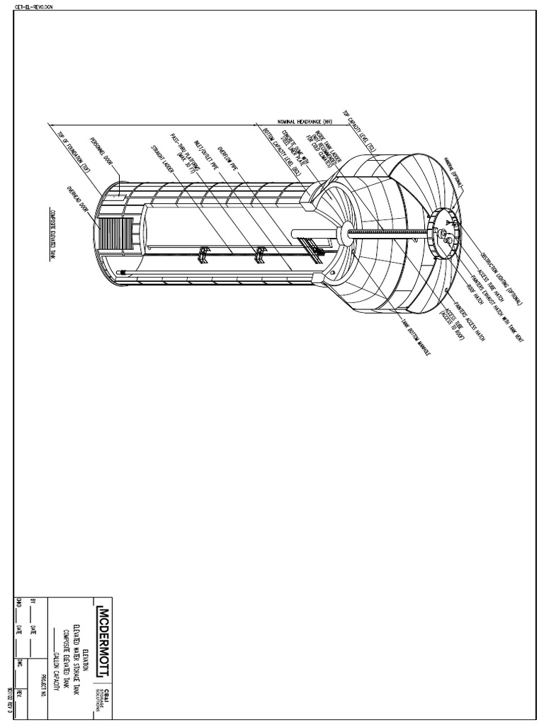CBI Composite Elevated Tank Drawings | PDF