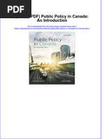 Ebook Download (Ebook PDF) Public Policy in Canada: An Introduction All Chapter