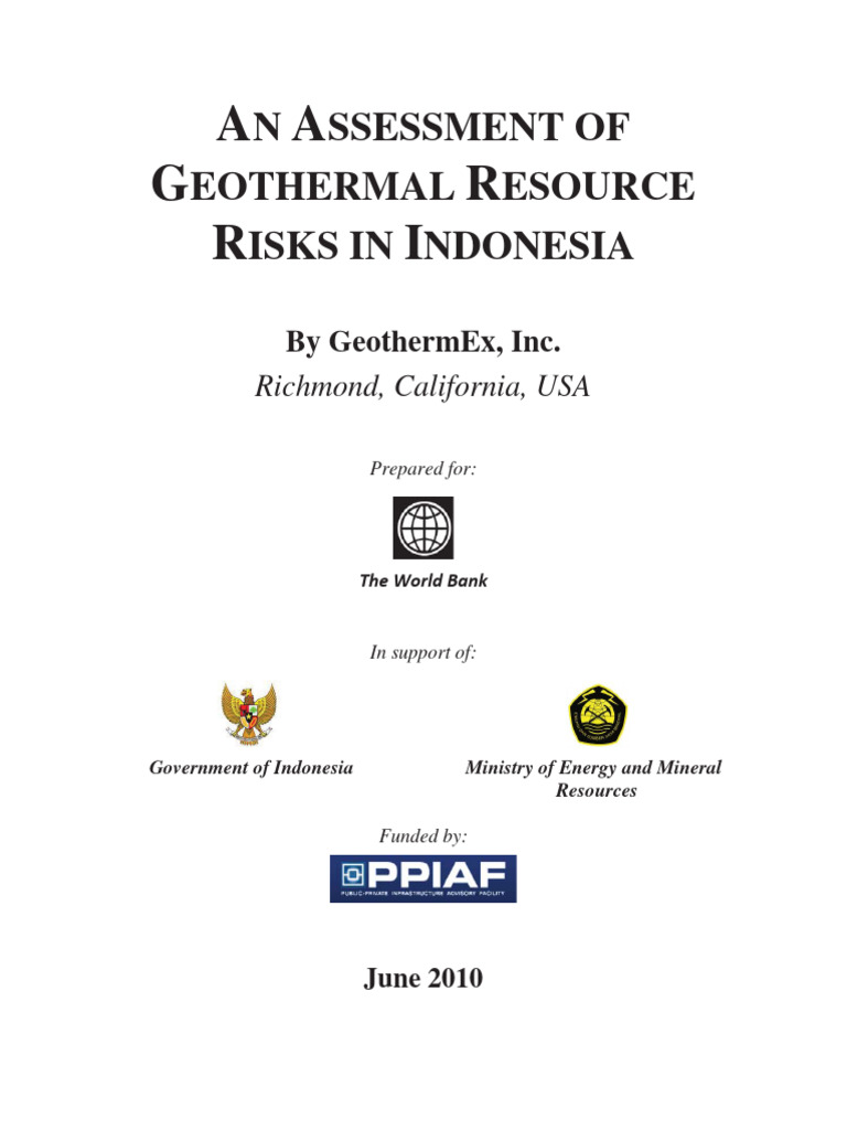 An Assessment of Indonesia Geothermal Resource Risks 2010 | PDF ...
