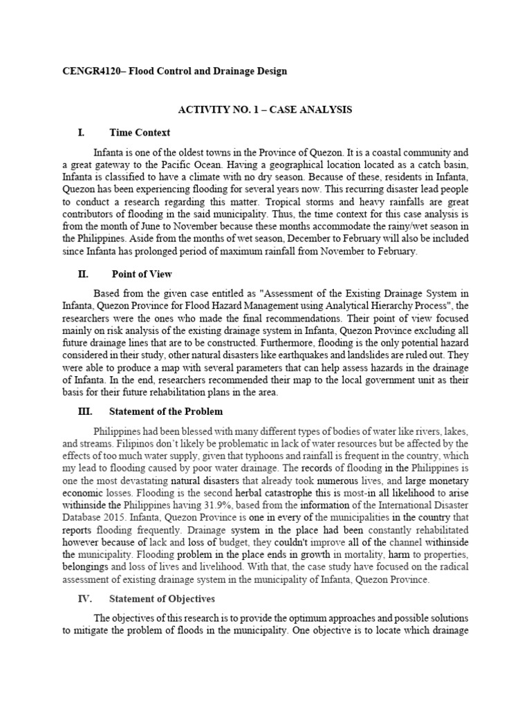 Malong Ronnel P AN1 CENGR4120 PDF Flood Drainage Basin