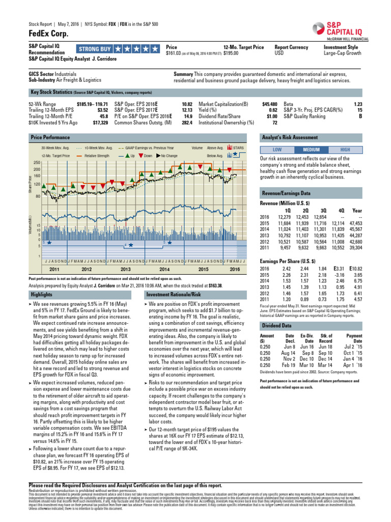FedEx Corp. | PDF | Fed Ex | Financial Accounting