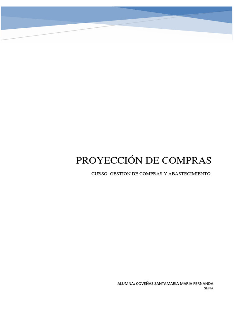 Proyección de Compras 2024 | PDF | Calidad (comercial) | Logística