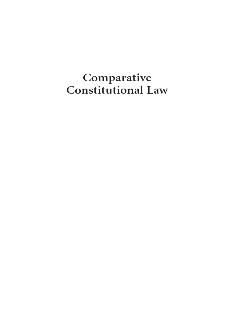 Comparative Constitutional Law | PDF | Separation Of Powers | South Africa