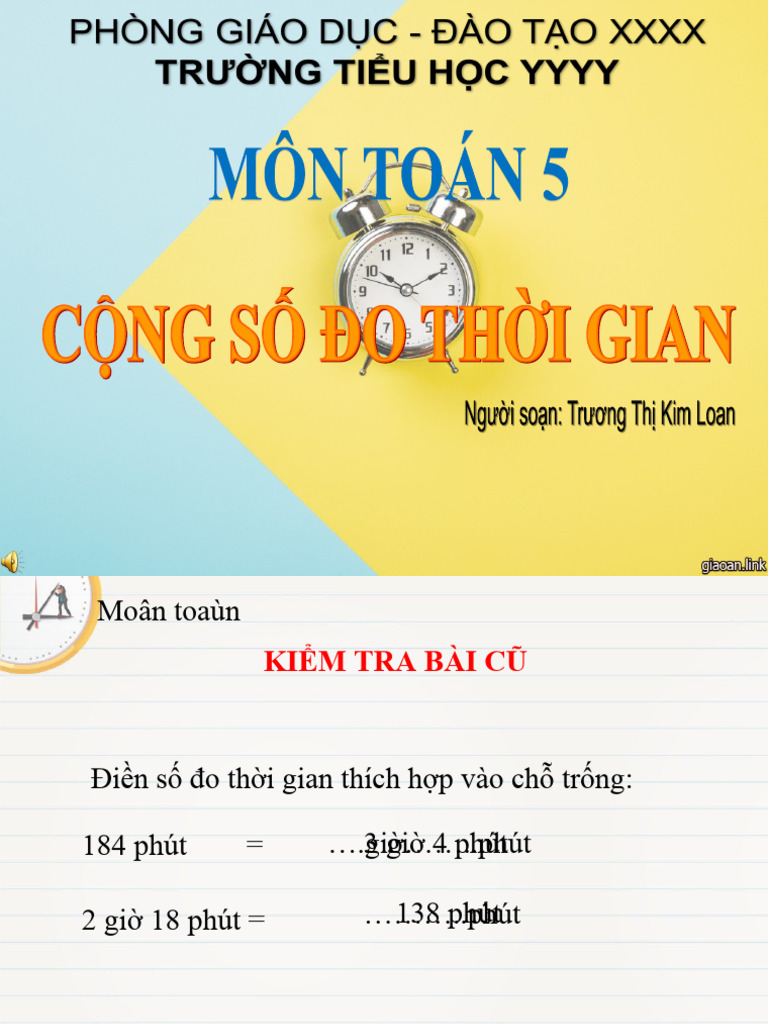  giaoan link bai giang powerpoint mon toan lop 5 cong so do thoi gian