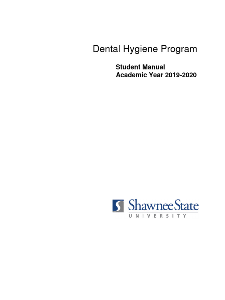 Dental Hygiene Student Manual 19 20 | PDF | Dental Hygienist | Dentistry