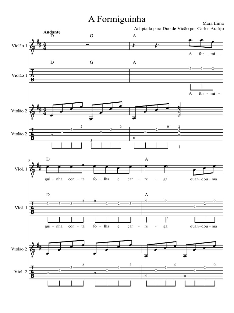 A Formiguinha-Partitura e Partes | PDF