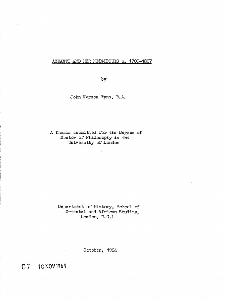 Ashanti and Her Neighbours C. 1700-1807 | PDF | British Empire | Ghana, image size:768x1024