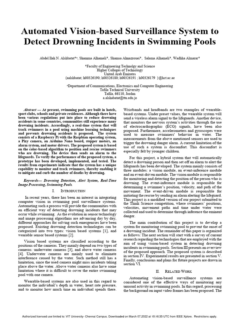 Automated Vision-Based Surveillance System To Detect Drowning Incidents ...
