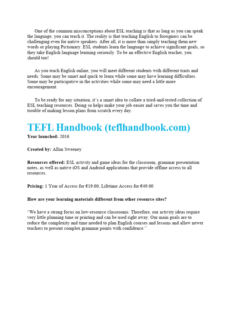 Evaluating Learning Resources | PDF | Lesson Plan | English As A Second ...