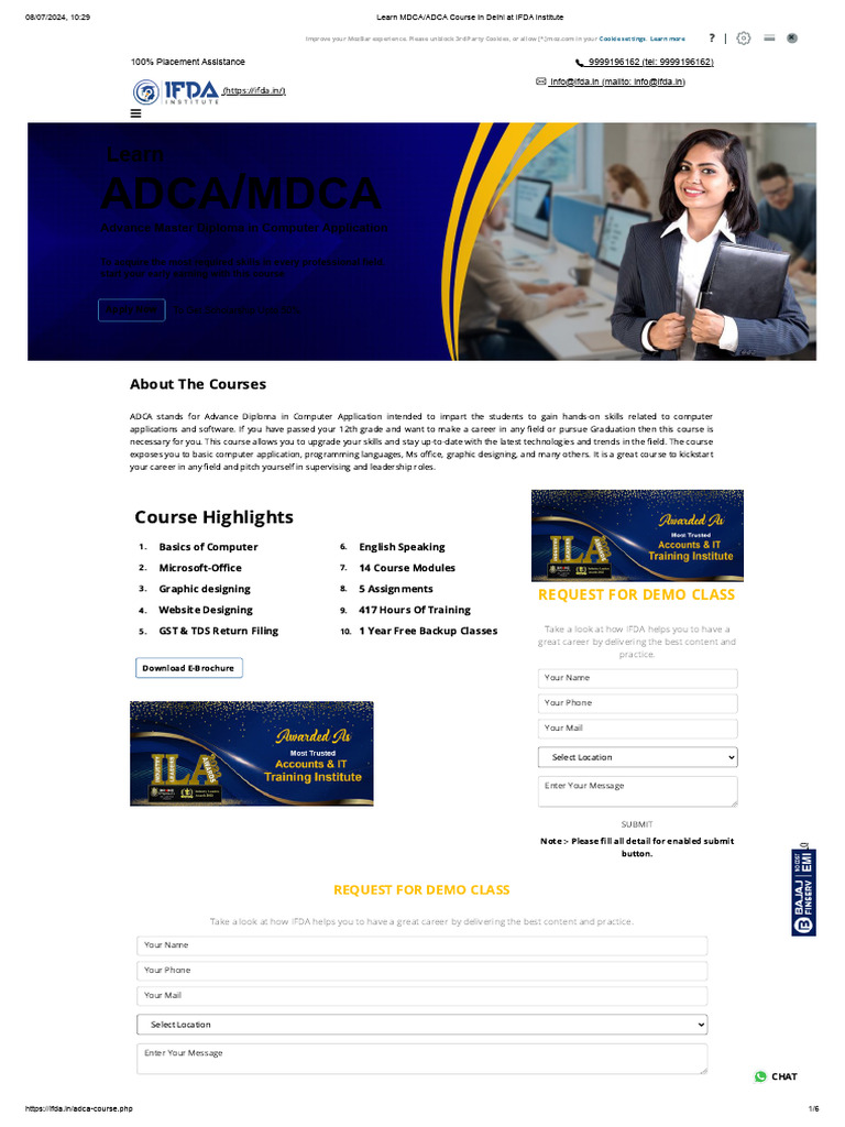Learn MDCA - ADCA Course in Delhi at IFDA Institute | PDF | Microsoft ...