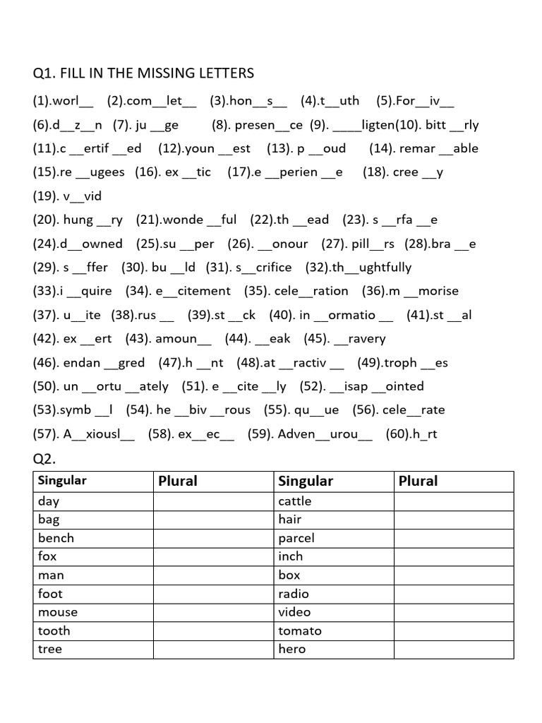 Class 5 Worksheet Revised 2 Pdf Grammatical Gender Linguistics
