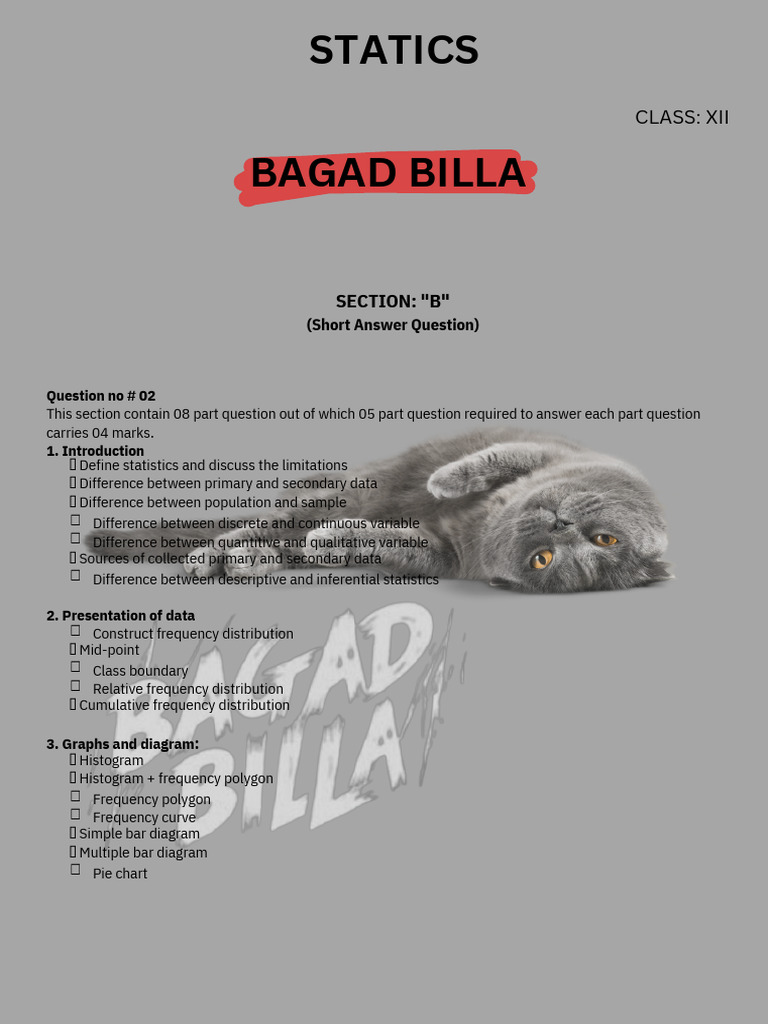 Xii statics target paper 2024 by bagad billa group download