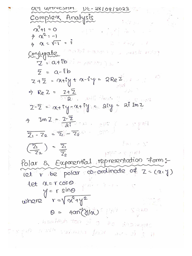 MSC Note (Complex Analysis) | PDF | Special Functions | Complex Analysis