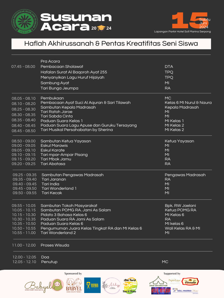 Susunan Acara Haflah 2024-1 | PDF