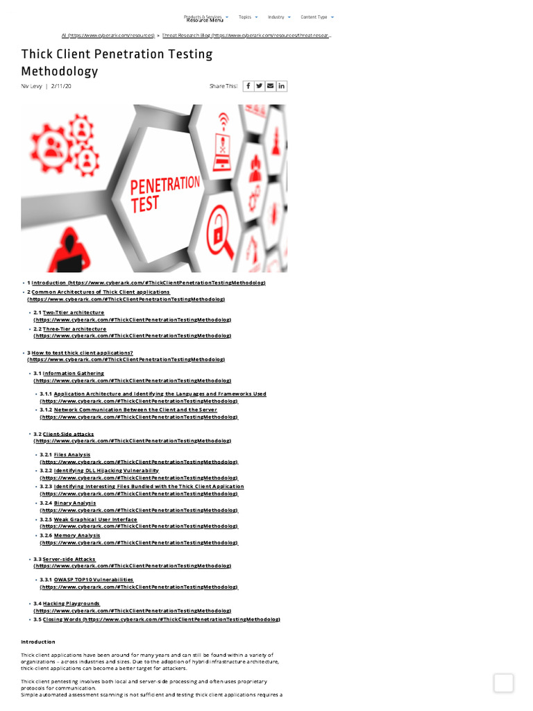 Thick Client Pentesting Methodology Guide | PDF | Proxy Server ...