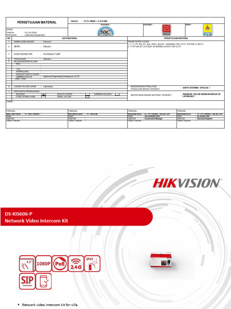 Approval for DS-KIS606-P Intercom System | PDF | Wi Fi | Microphone