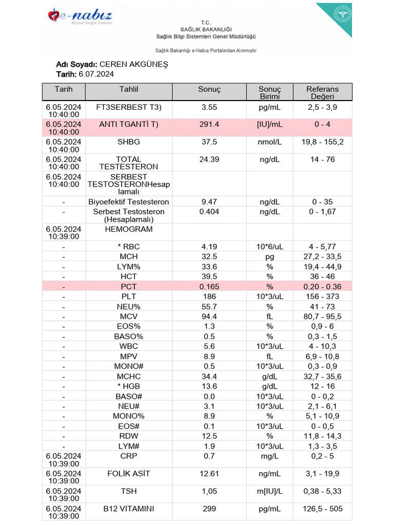 Enabiz Tahlilleri PDF