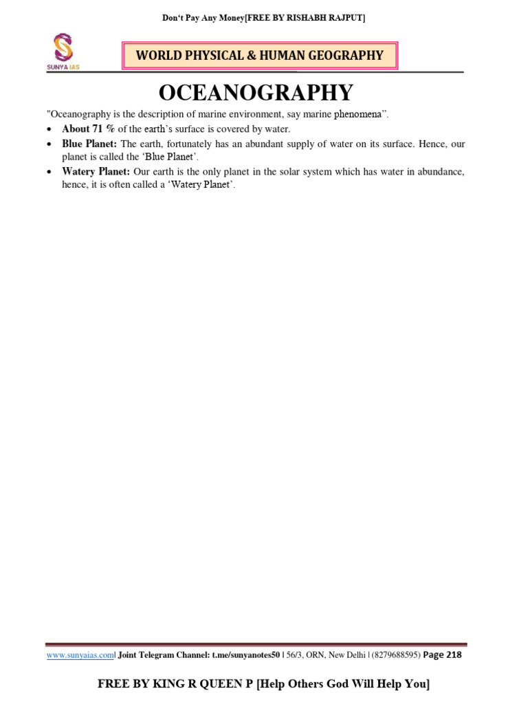 World Geography Part 3 Sunya Prelims2024notes King R Queen P Pdf