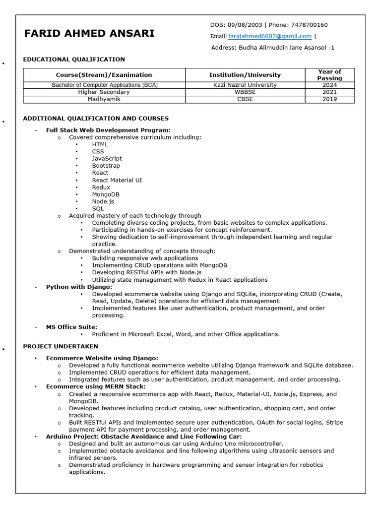 Aspiring Developer's Portfolio | PDF | Web Development | Application ...