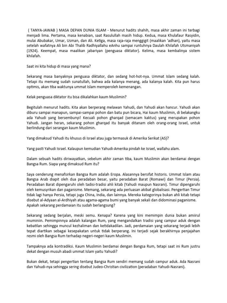 Tanya Jawab Seputar Islam Pdf