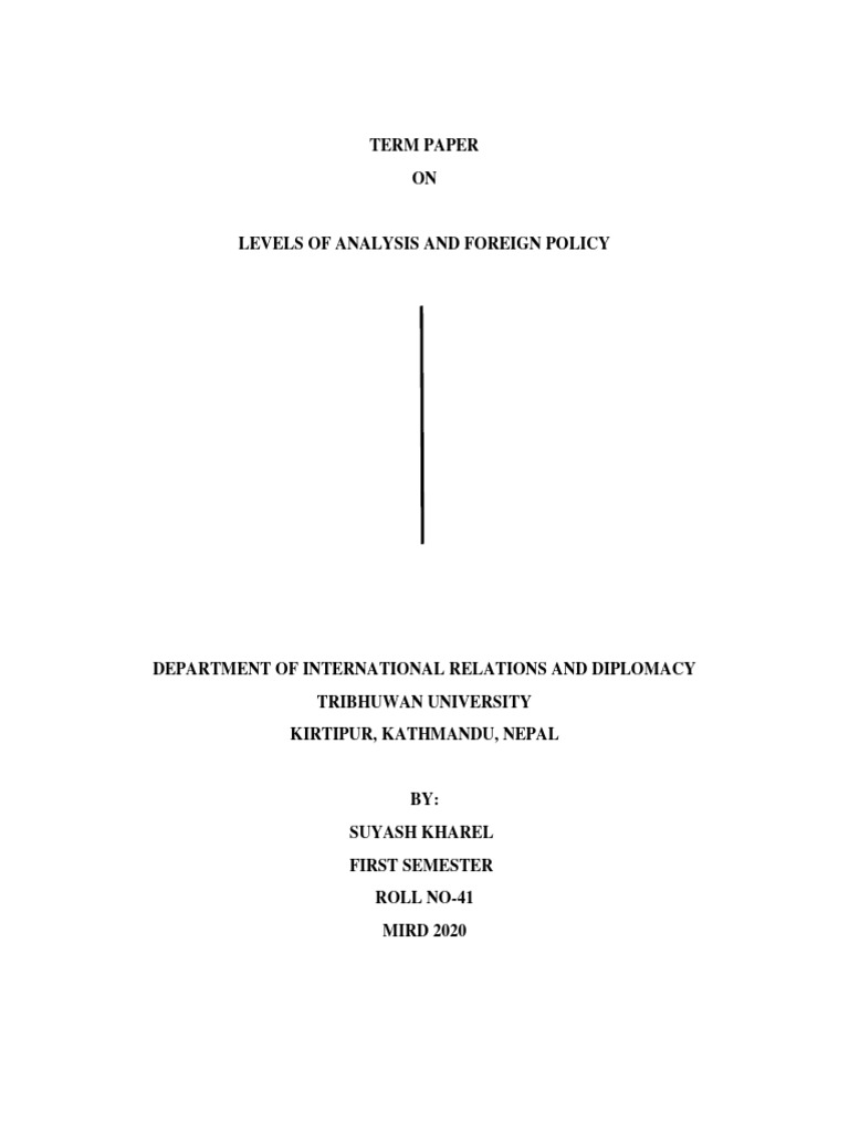 Levels of Analysis in Foreign Policy | PDF | Policy | Power (Social And ...