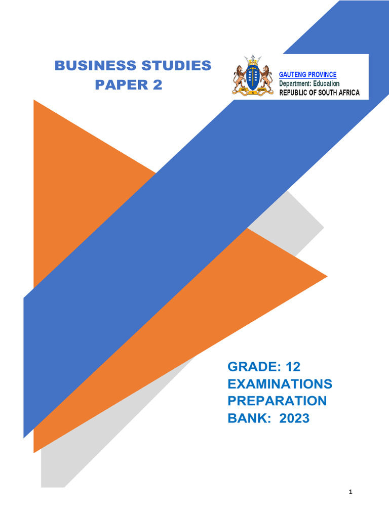 Examination Bank Paper 2 | PDF | Leadership | Investing