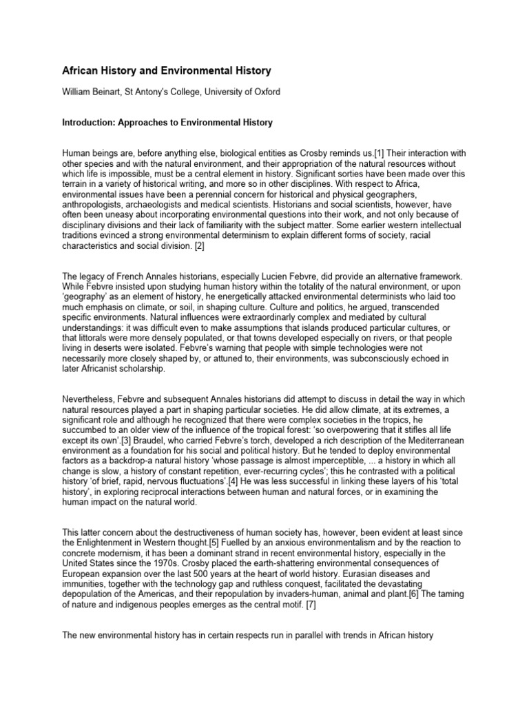 African History and Environment | PDF | Ecofeminism | Environmental History