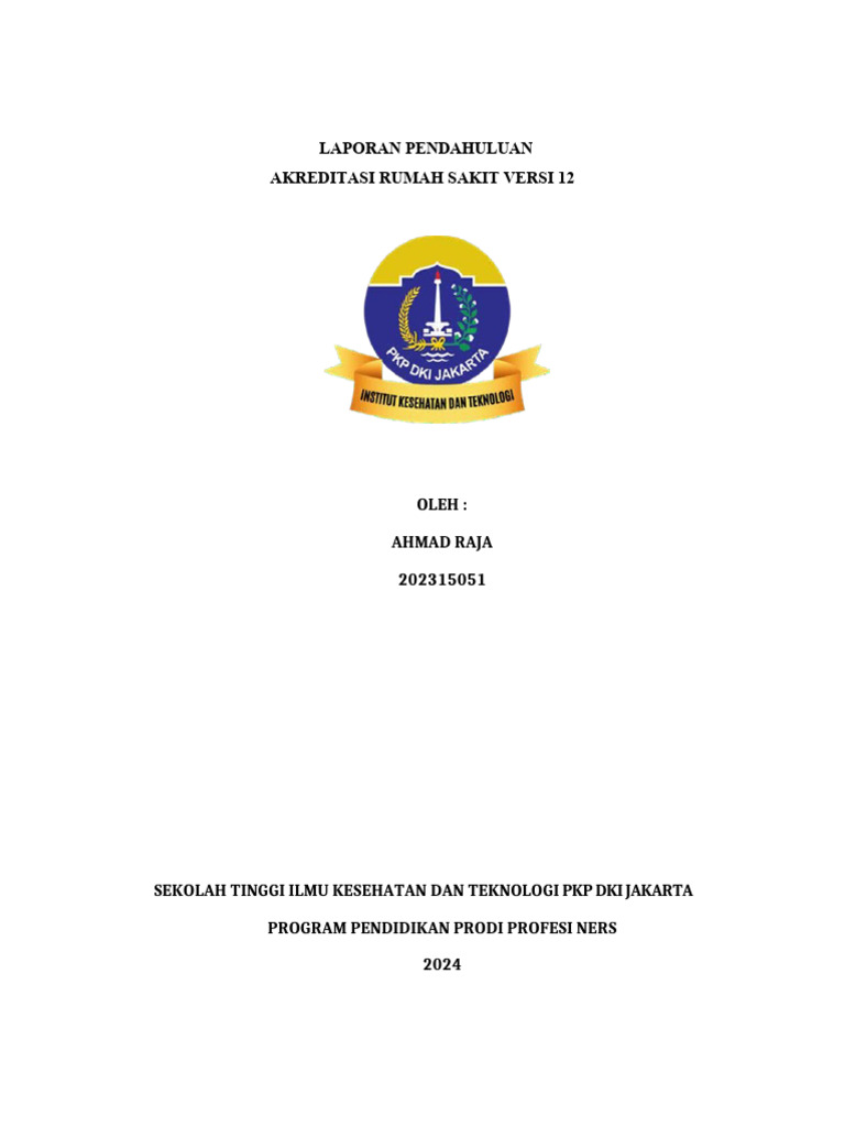 LP Akreditasi Rs Versi 12 - Ahmad Raja | PDF | Bisnis